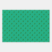 Kerst Red Forest Green Stars Vakantie Inpakpapier Vel (Voorkant 2)