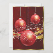 Kerst Red Gold Kaart (Achterkant)