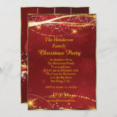 Kerst Red Gold Kaart (Voorkant / Achterkant)