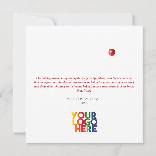 Kerst Red Nosed Reindeer Funny Business Logo (Achterkant)