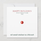 Kerst Red Nosed Reindeer Funny Business Logo (Voorkant)