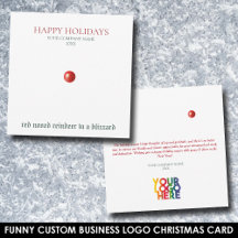 Kerst Red Nosed Reindeer Funny Business Logo