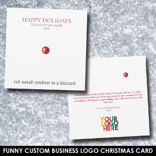 Kerst Red Nosed Reindeer Funny Business Logo
