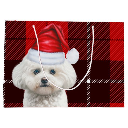 Kerst Red Plaid Coton de Tuleari Hond Vakantie Groot Cadeauzakje (Achterkant)