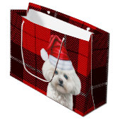 Kerst Red Plaid Coton de Tuleari Hond Vakantie Groot Cadeauzakje (Voorkant Gekanteld)