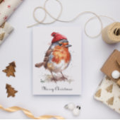 Kerst Red Robin aanpasbaar Feestdagenkaart