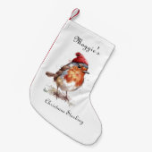 Kerst Red Robin, aanpasbaar Kleine Kerstsok (Voorkant (Hangend))