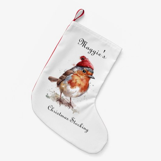 Kerst Red Robin, aanpasbaar Kleine Kerstsok (Voorkant (Hangend))