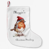 Kerst Red Robin, aanpasbaar Kleine Kerstsok (Voorkant)