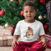 Kerst Red Robin, aanpasbaar T-shirt