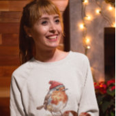 Kerst Red Robin, aanpasbaar Trui