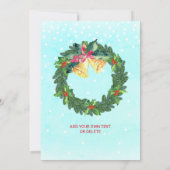 Kerst Red Truck Blue Winter Kaart (Achterkant)