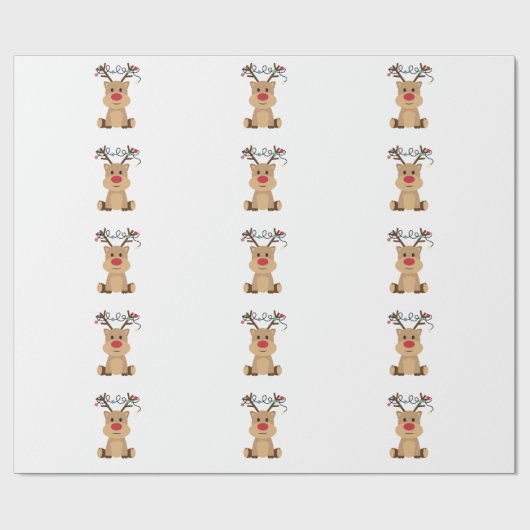 Kerst Reeën Inpakpapier (Vlak)