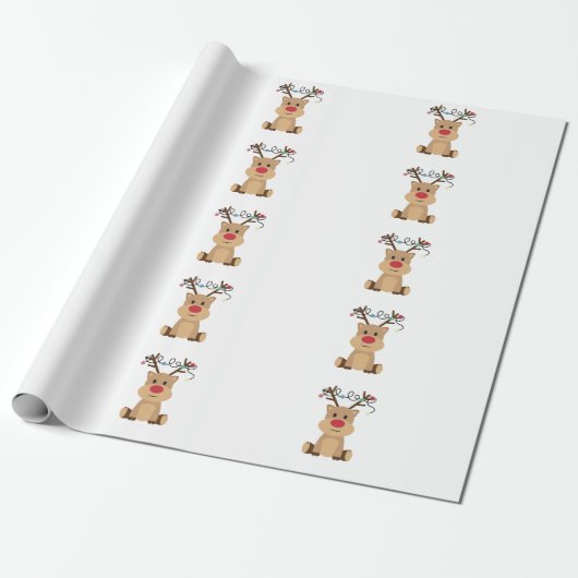 Kerst Reeën Inpakpapier (Uitgerold)