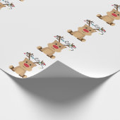 Kerst Reeën Inpakpapier (Hoek)