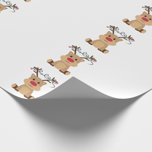 Kerst Reeën Inpakpapier (Hoek)