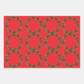 Kerst Reef Red Wrapping Paper | elegant (Voorkant)