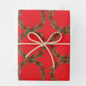 Kerst Reef Red Wrapping Paper | elegant (In situ)