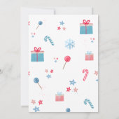 Kerst Regenboog Baby shower, Sneeuwman Kaart (Achterkant)