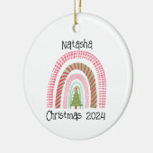 Kerst regenboog boom gepersonaliseerd Ornament (Links)