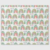 Kerst regenboog cadeaupapier (Vlak)