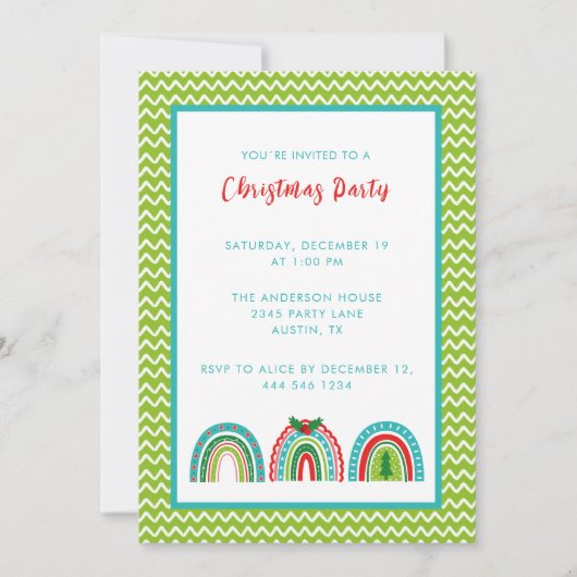 KERST REGENBOOG KAART (Voorkant)