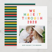 Kerst regenboog kleurrijk we hebben het gehaald feestdagenkaart (Voorkant / Achterkant)