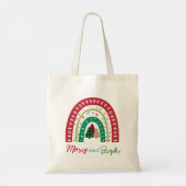 Kerst Regenboog Leuke Lijst Vrolijk en helder Tote Bag (Achterkant)