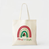 Kerst Regenboog Leuke Lijst Vrolijk en helder Tote Bag (Voorkant)