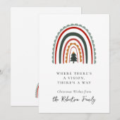 Kerst Regenboog Motivatie Quote Vakantie Kaart (Voorkant / Achterkant)