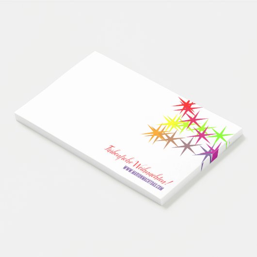 Kerst regenboog notities post-it® notes (Schuin)