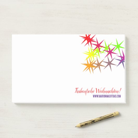 Kerst regenboog notities post-it® notes (Op bureau)