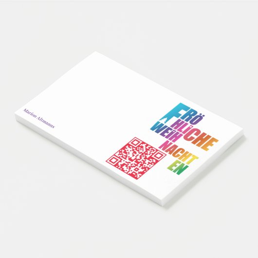 Kerst regenboog notities post-it® notes (Schuin)