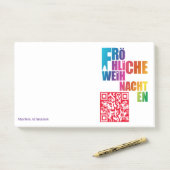 Kerst regenboog notities post-it® notes (Op bureau)