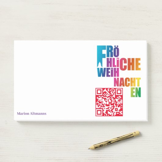 Kerst regenboog notities post-it® notes (Op bureau)