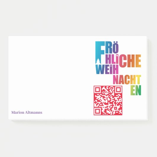 Kerst regenboog notities post-it® notes (Voorkant)