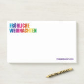 Kerst regenboog notities post-it® notes (Op bureau)