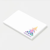 Kerst regenboog notities post-it® notes (Schuin)