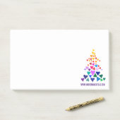 Kerst regenboog notities post-it® notes (Op bureau)