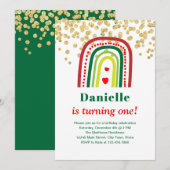 Kerst Regenboog Verjaardag Kaart (Voorkant / Achterkant)