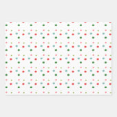Kerst Regenboog Wrapping Paper Set Trees, Stippen (Voorkant 2)