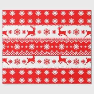 Kerst Reindeer En Sneeuwvlok Wrap Vakantie Cadeaupapier