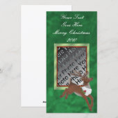 Kerst Reindeer Fotokaart Feestdagenkaart (Voorkant / Achterkant)