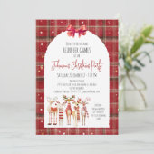 Kerst Reindeer Games Vakantiefeest Kaart (Staand voorkant)