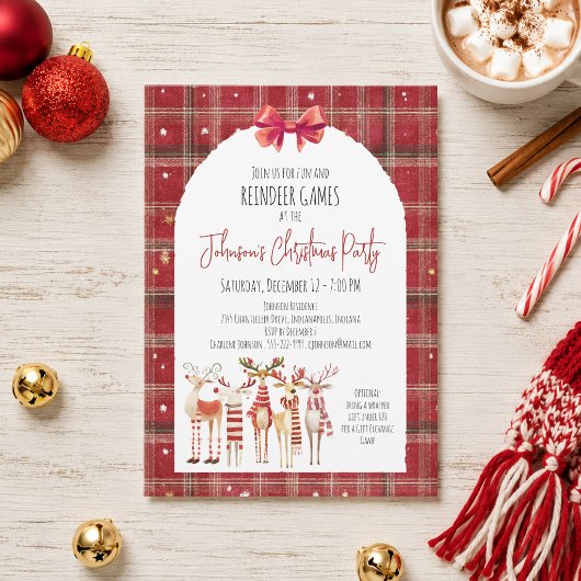 Kerst Reindeer Games Vakantiefeest Kaart