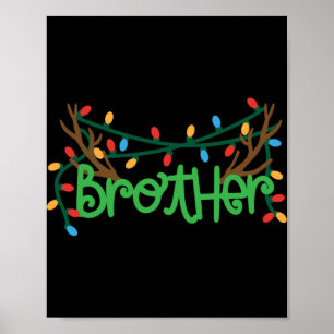 Kerst Reindeer Geweien Broer T-shirt Poster