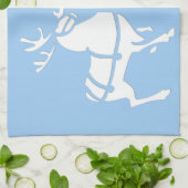 Kerst Reindeer Handdoek Aangepaste Vakantie Theedo (Gevouwen)