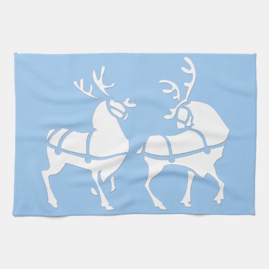 Kerst Reindeer Handdoek Aangepaste Vakantie Theedo (Horizontaal)