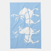Kerst Reindeer Handdoek Aangepaste Vakantie Theedo (Verticaal)