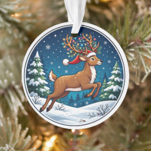 Kerst Reindeer Lichtjes Vakantie Ornament